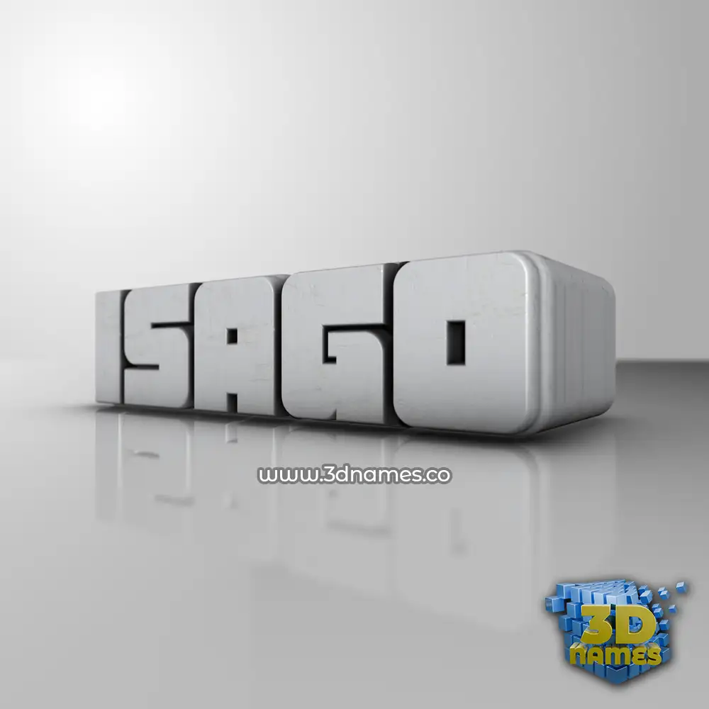 isago in White Metro style - 3D name wallpaper