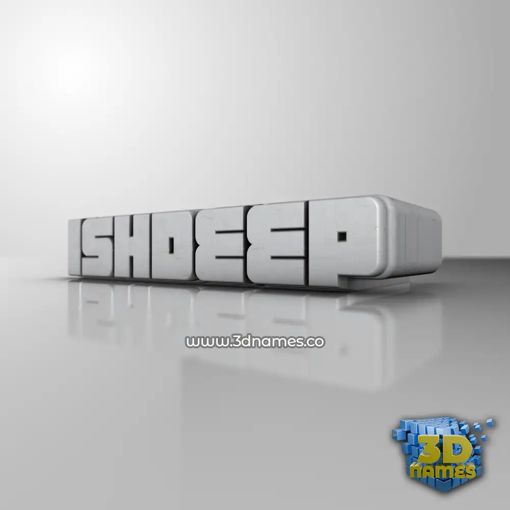 ishdeep in White Metro style - 3D name wallpaper