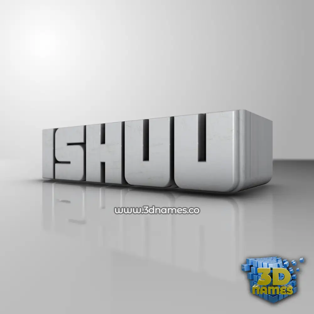ishuu in White Metro style - 3D name wallpaper