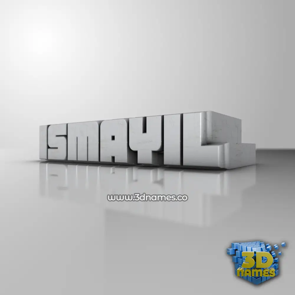 ismayil in White Metro style - 3D name wallpaper