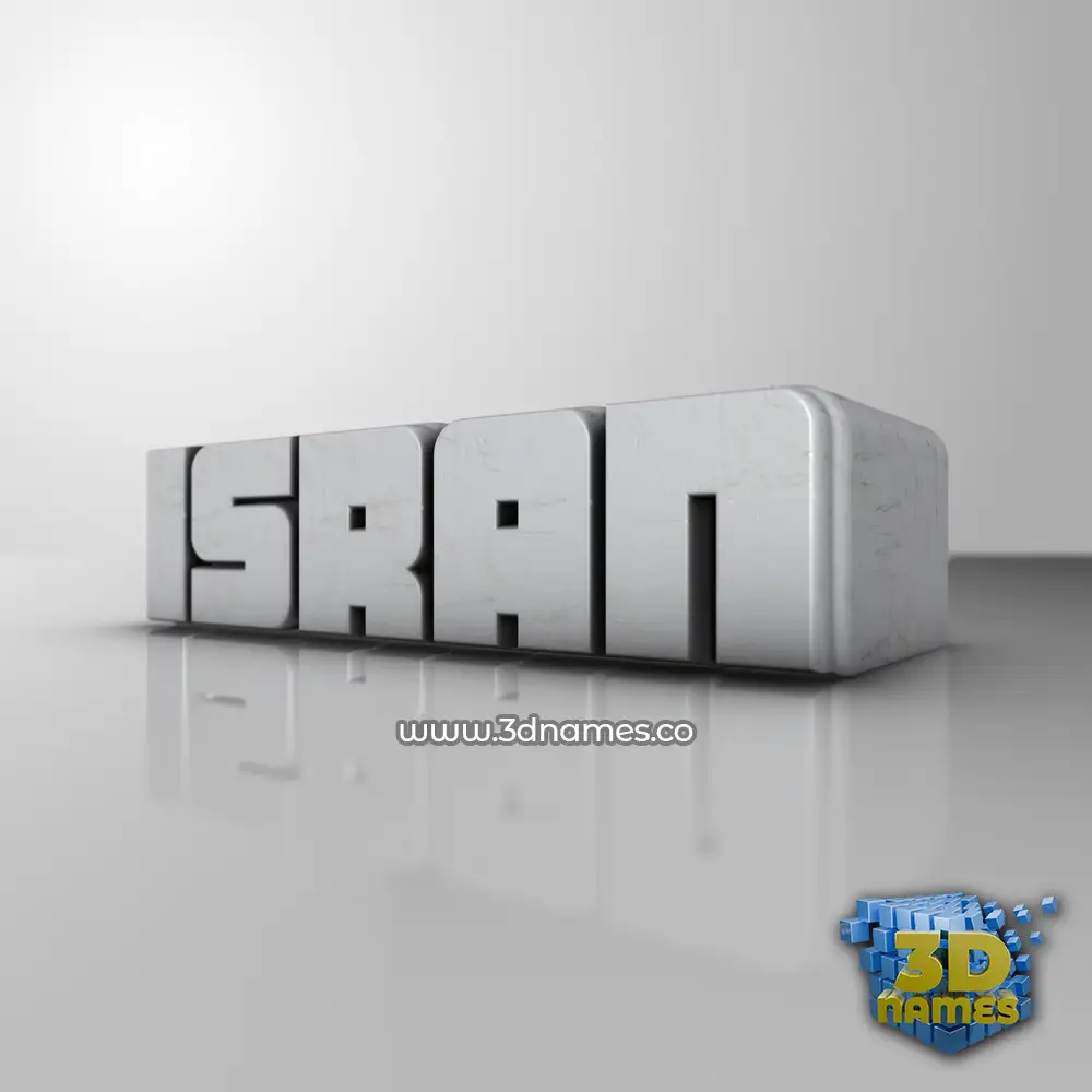 isran in White Metro style - 3D name wallpaper