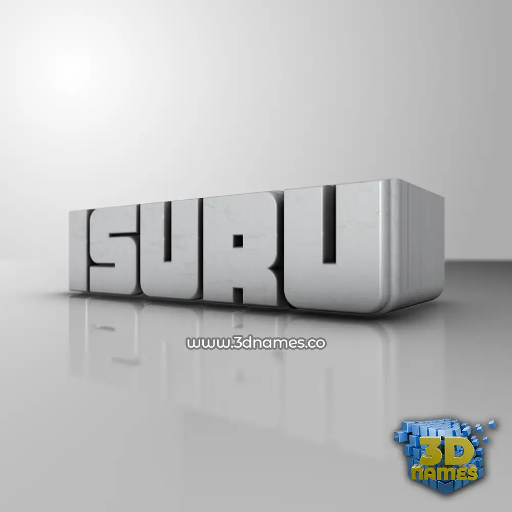 isuru in White Metro style - 3D name wallpaper