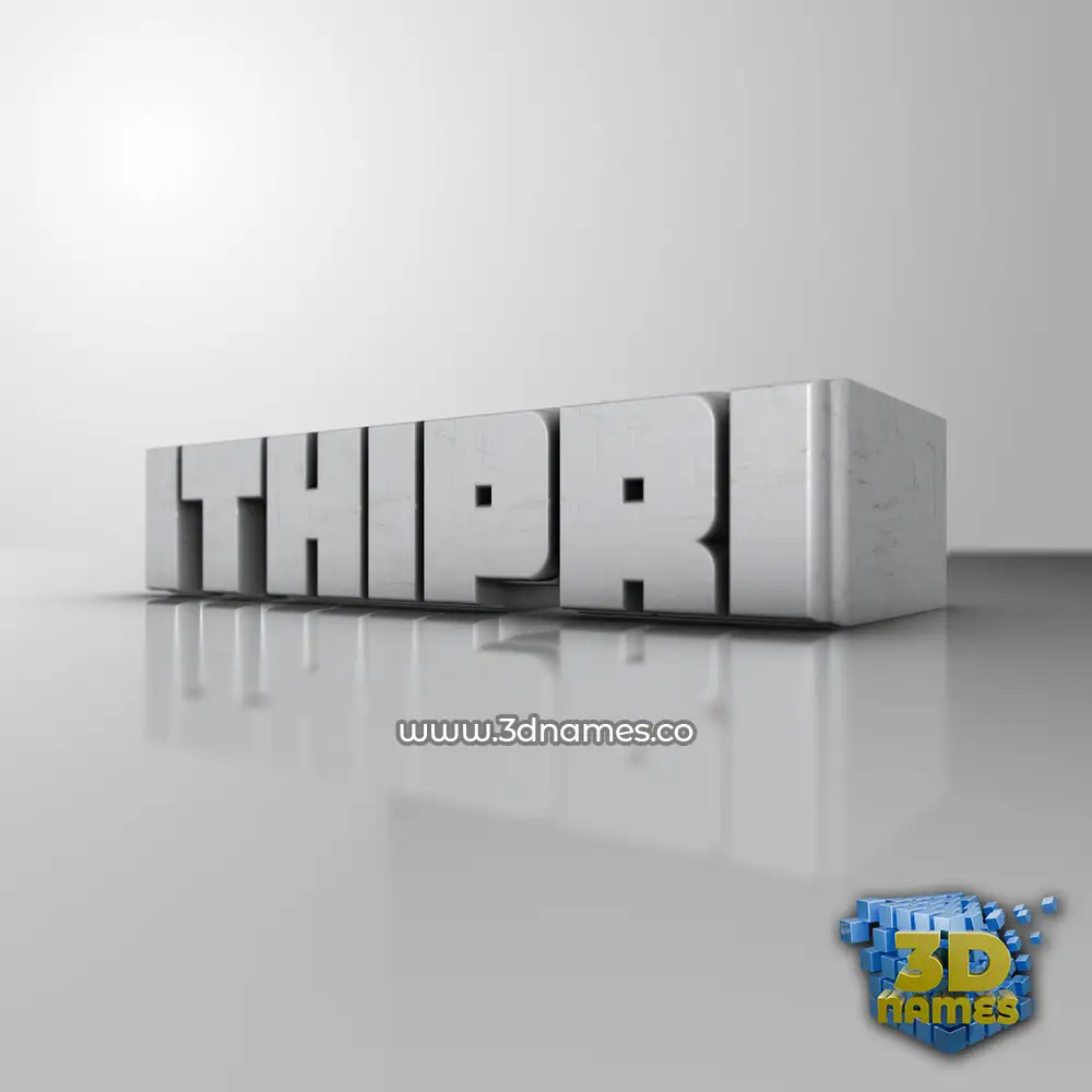 ithipri in White Metro style - 3D name wallpaper