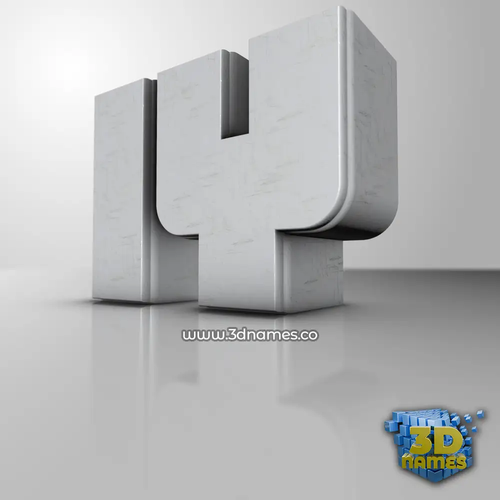 iy in White Metro style - 3D name wallpaper