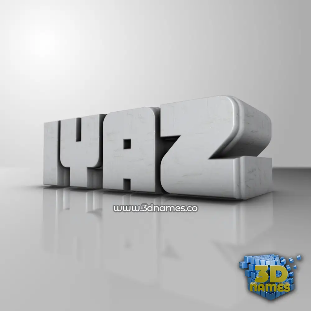 iyaz in White Metro style - 3D name wallpaper