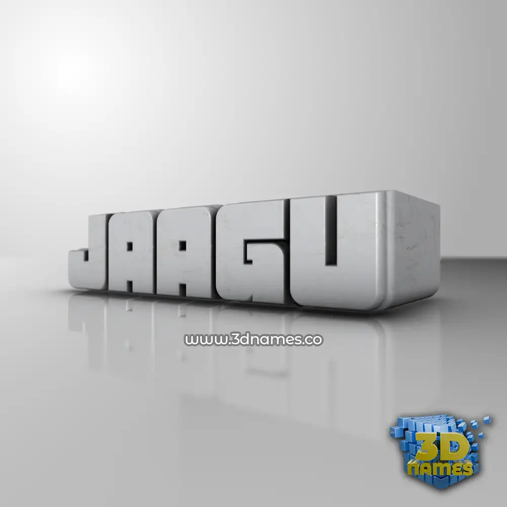 jaagu in White Metro style - 3D name wallpaper
