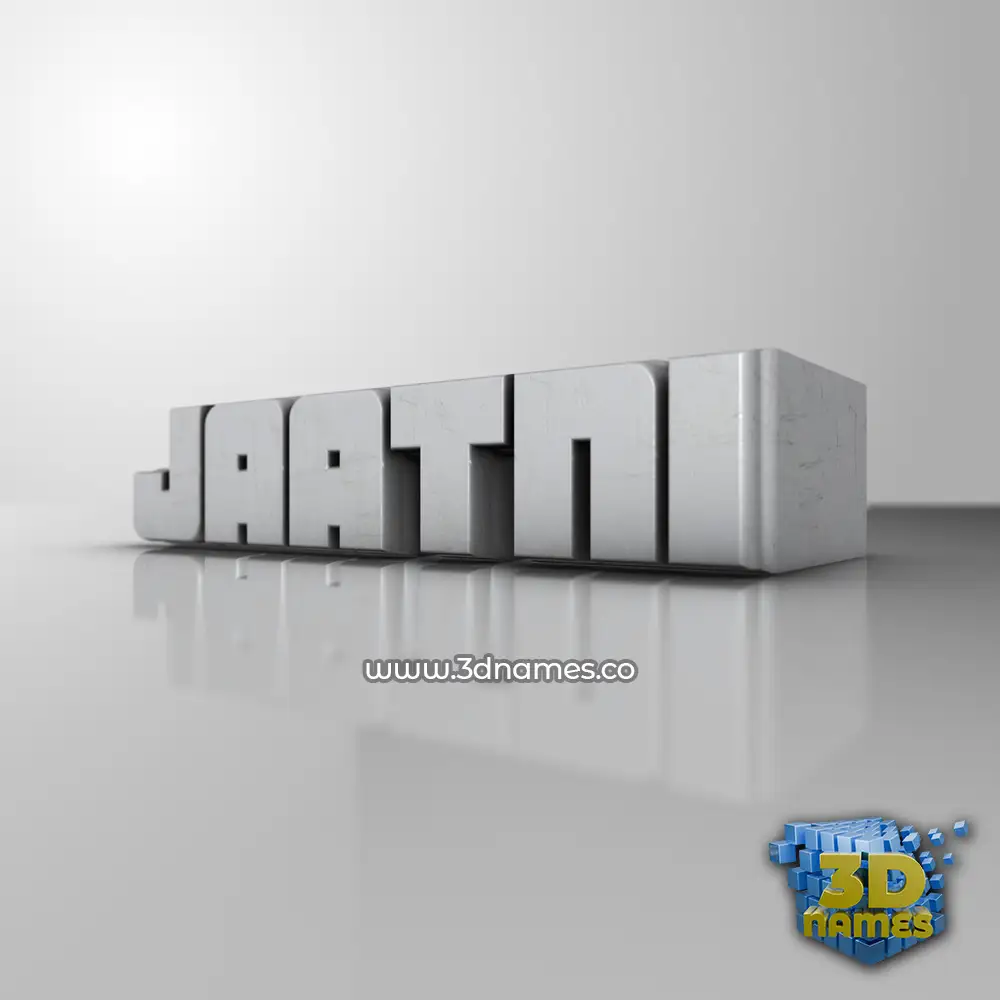 jaatni in White Metro style - 3D name wallpaper