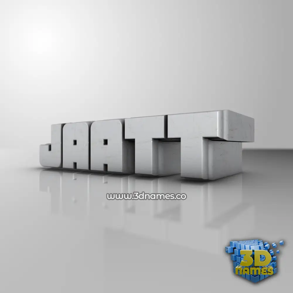 jaatt in White Metro style - 3D name wallpaper