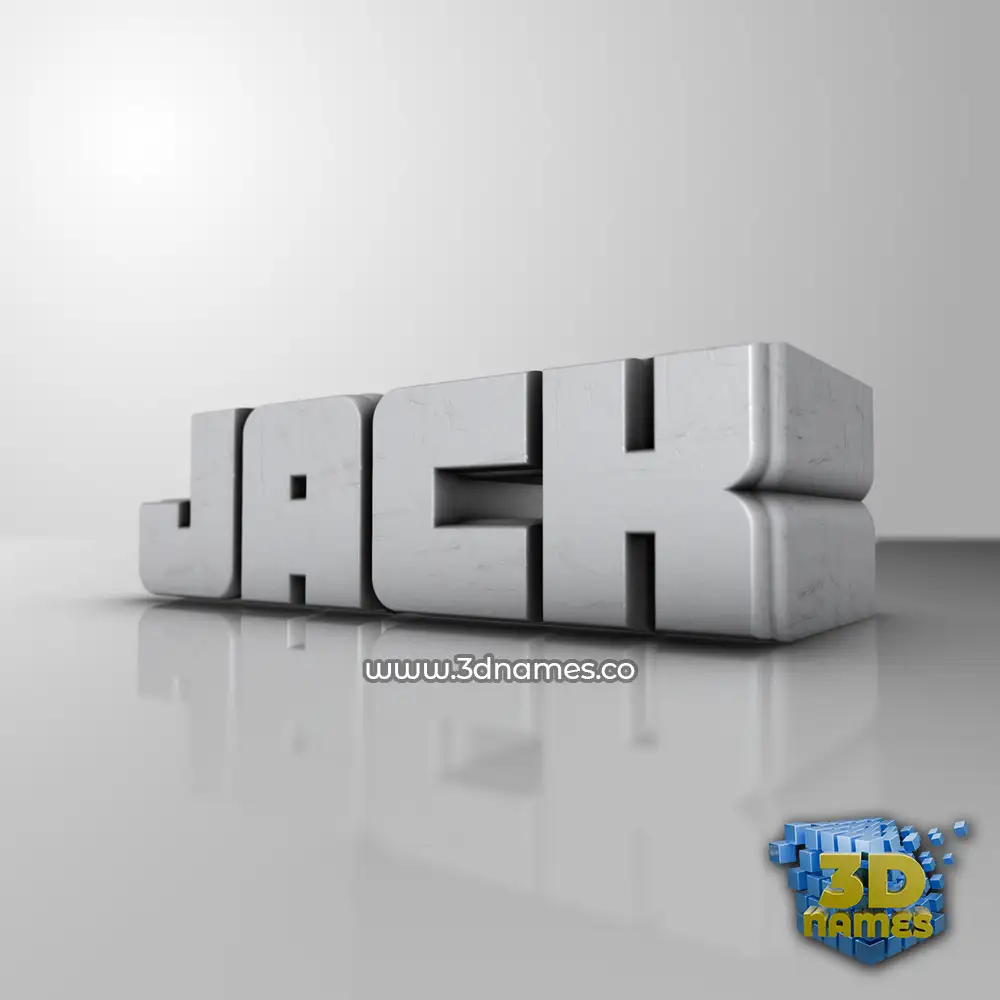 jack in White Metro style - 3D name wallpaper
