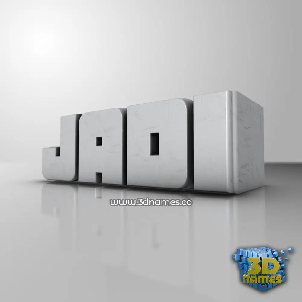 jadi in White Metro style - 3D name wallpaper