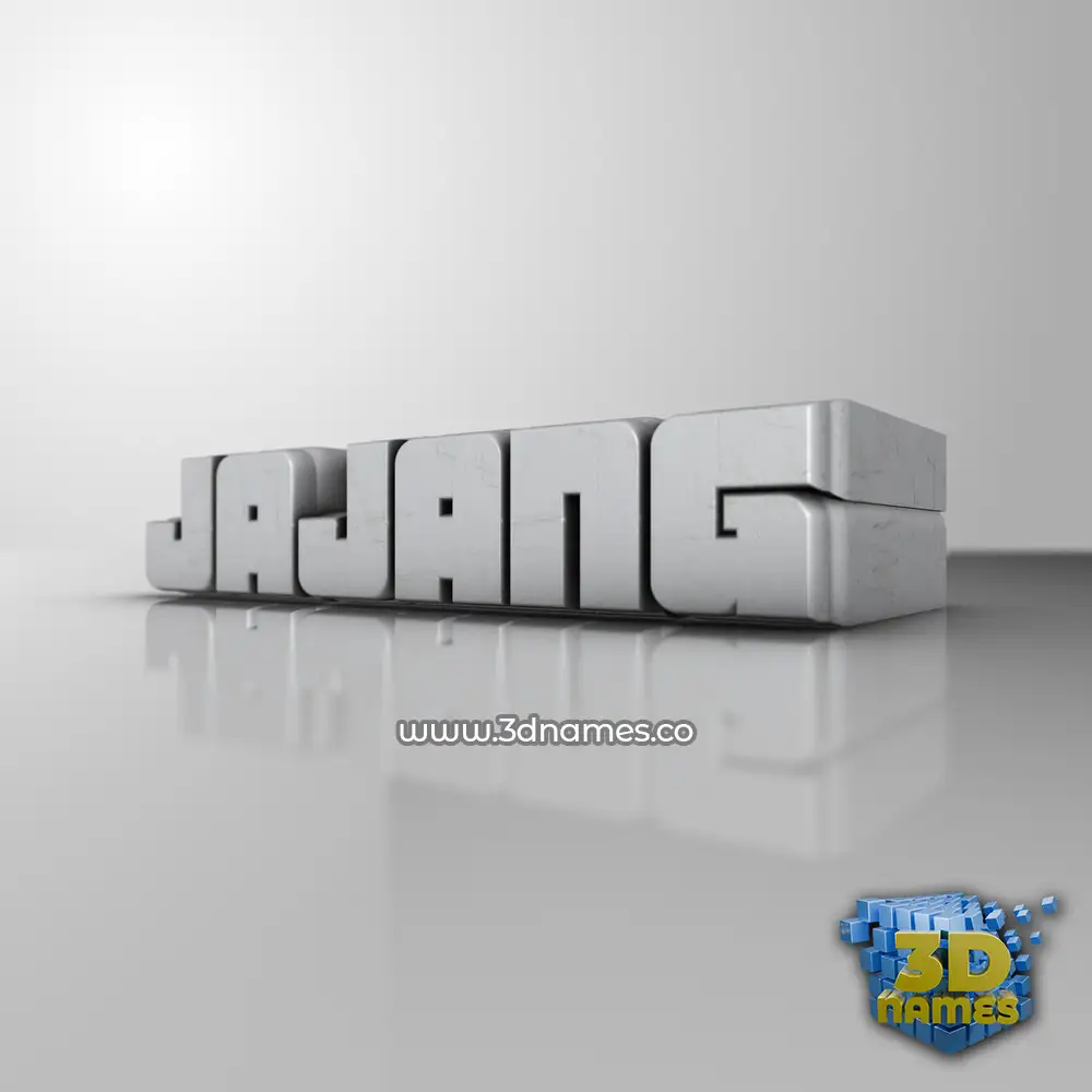 jajang in White Metro style - 3D name wallpaper