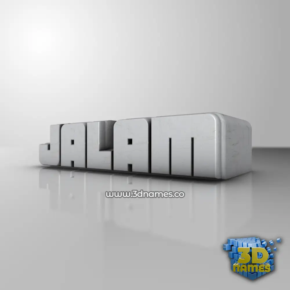 jalam in White Metro style - 3D name wallpaper
