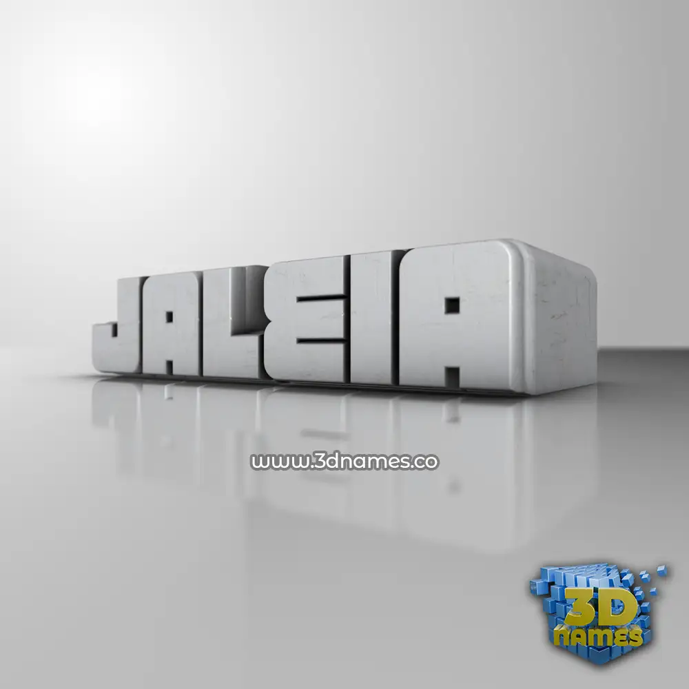 jaleia in White Metro style - 3D name wallpaper