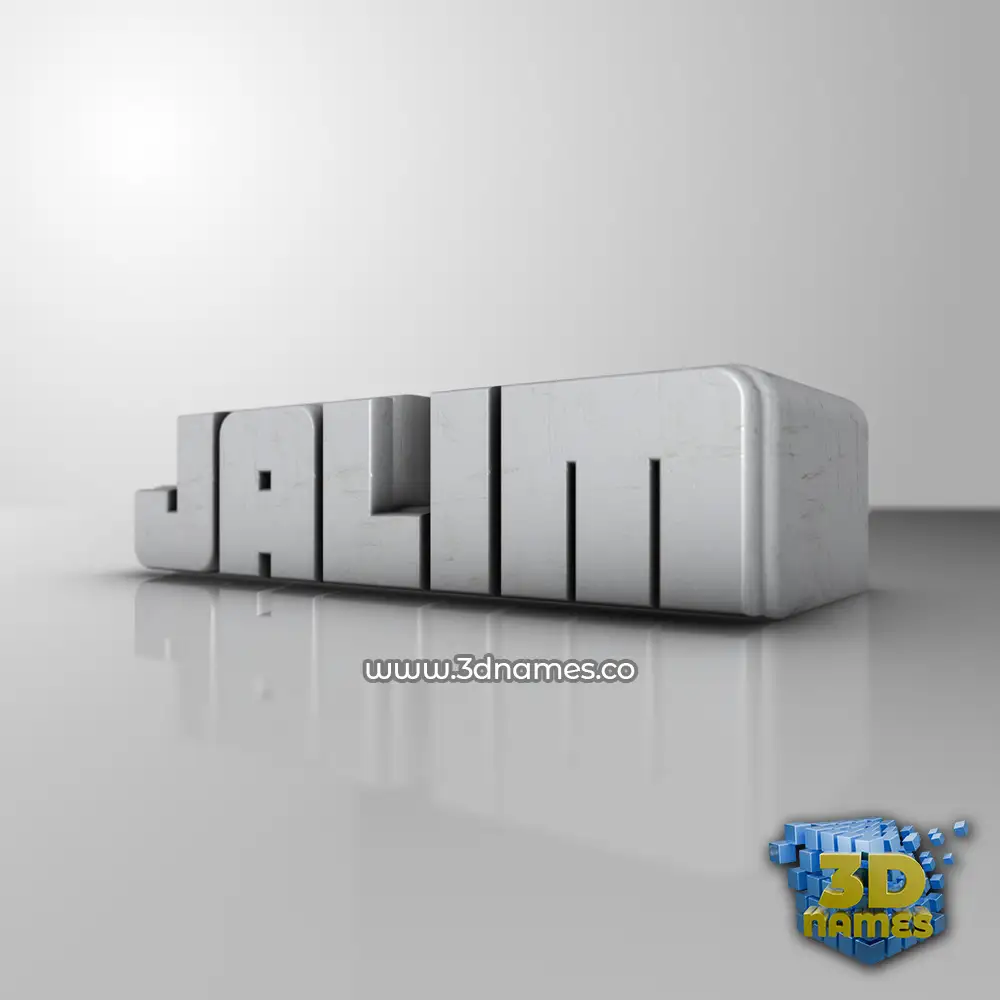 jalim in White Metro style - 3D name wallpaper