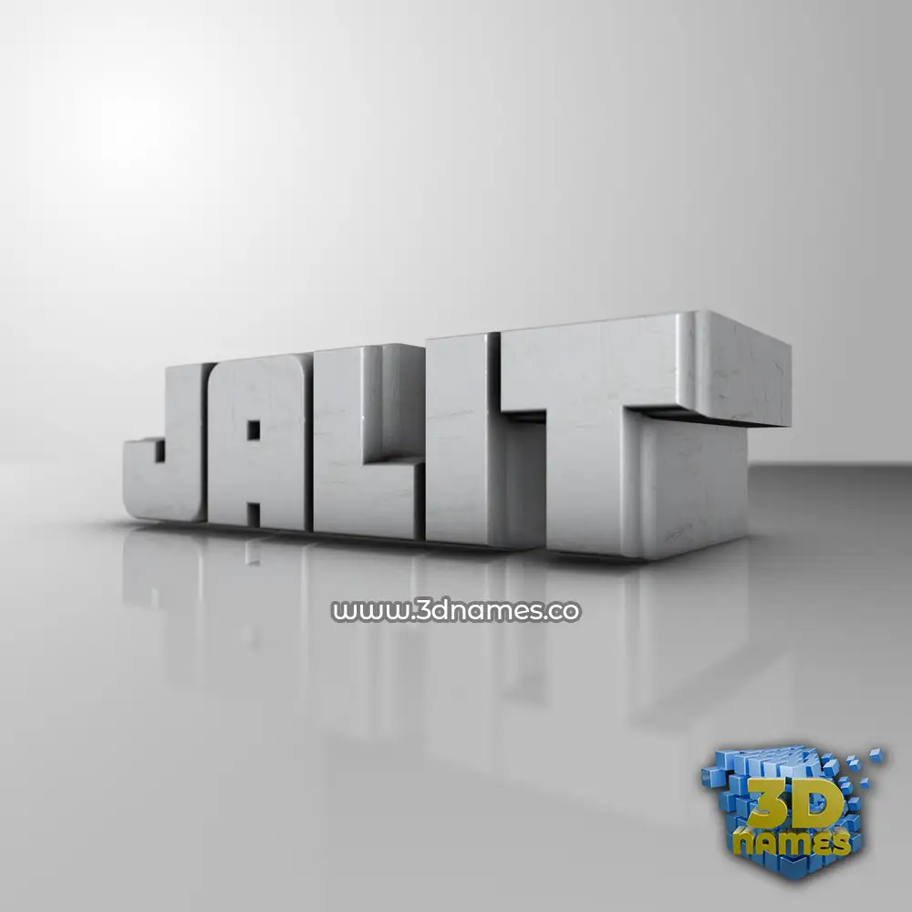 jalit in White Metro style - 3D name wallpaper