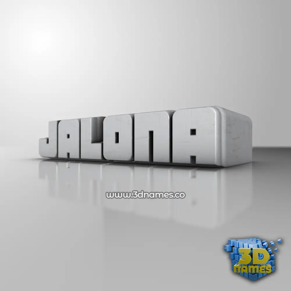 jalona in White Metro style - 3D name wallpaper