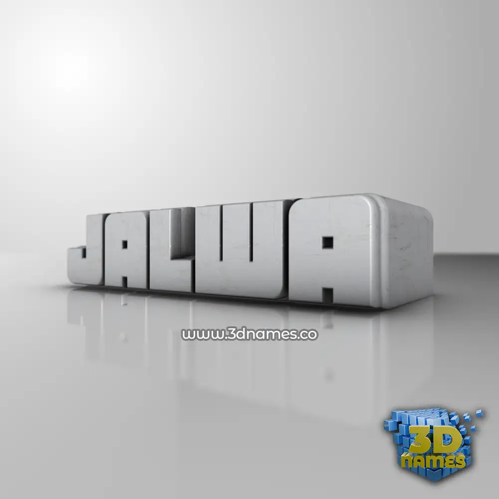 jalwa in White Metro style - 3D name wallpaper