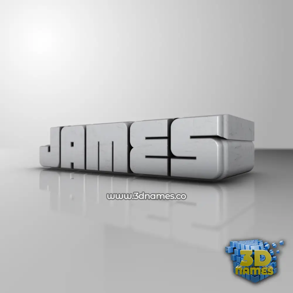 james in White Metro style - 3D name wallpaper