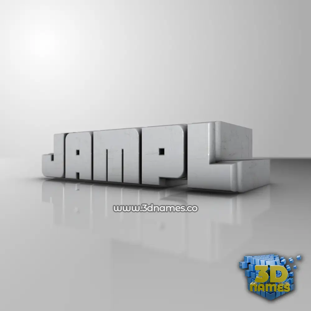jampl in White Metro style - 3D name wallpaper