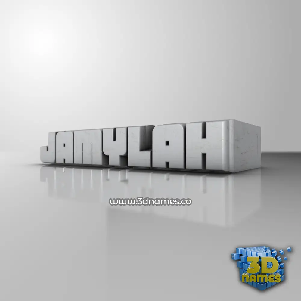 jamylah in White Metro style - 3D name wallpaper