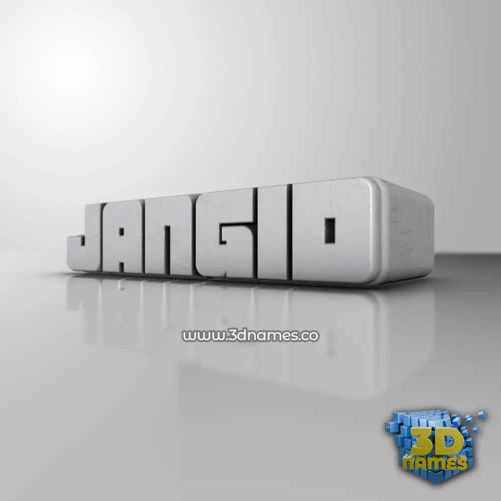 jangid in White Metro style - 3D name wallpaper