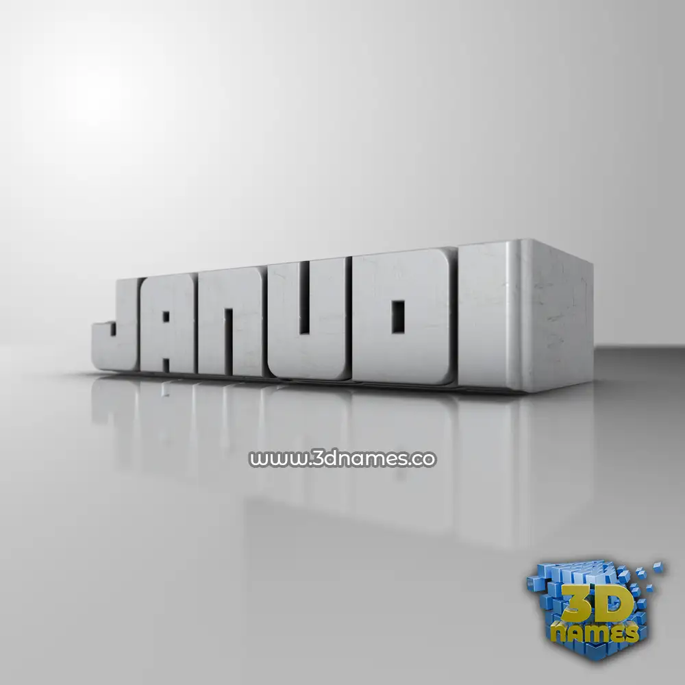 janudi in White Metro style - 3D name wallpaper