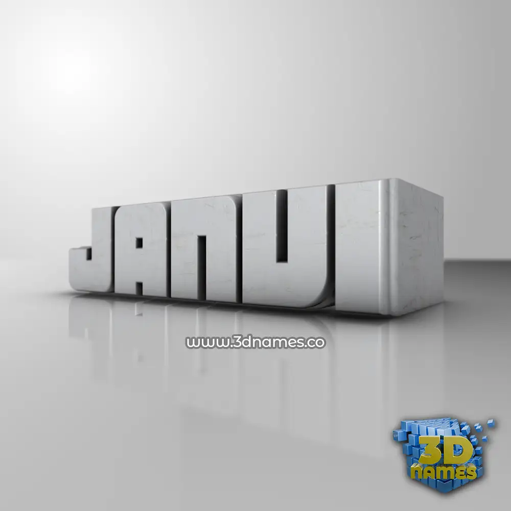 janvi in White Metro style - 3D name wallpaper