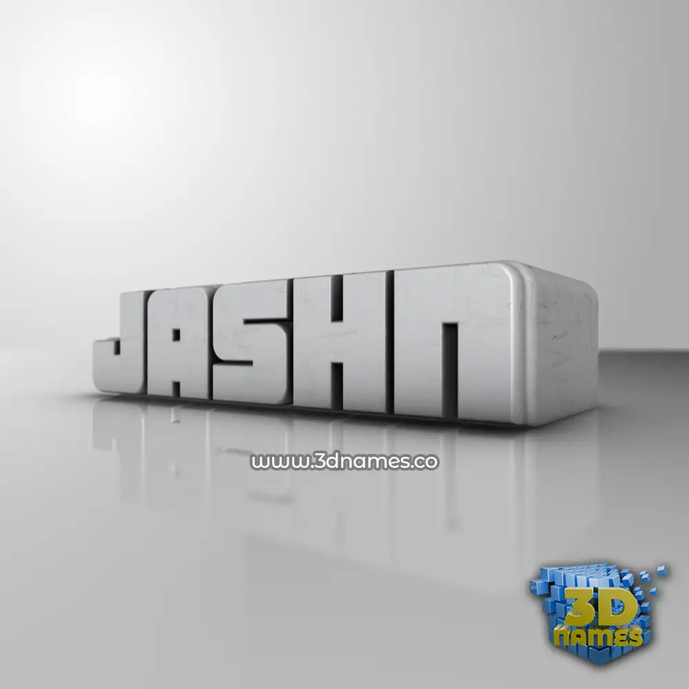 jashn in White Metro style - 3D name wallpaper