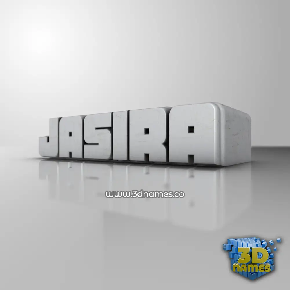 jasira in White Metro style - 3D name wallpaper