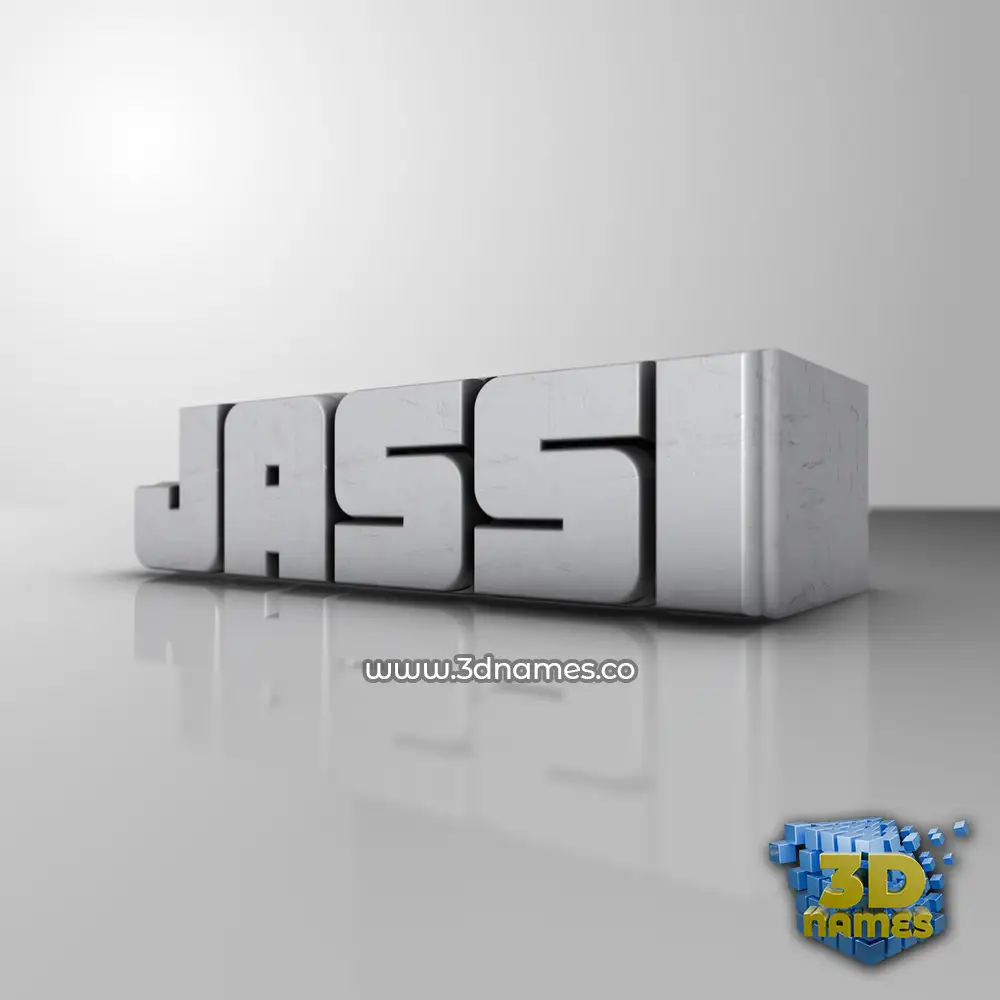 jassi in White Metro style - 3D name wallpaper