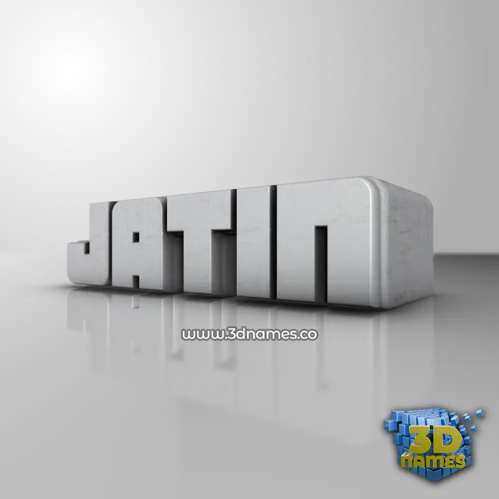 jatin in White Metro style - 3D name wallpaper