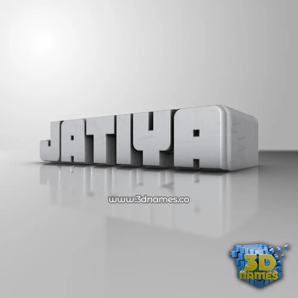 jatiya in White Metro style - 3D name wallpaper