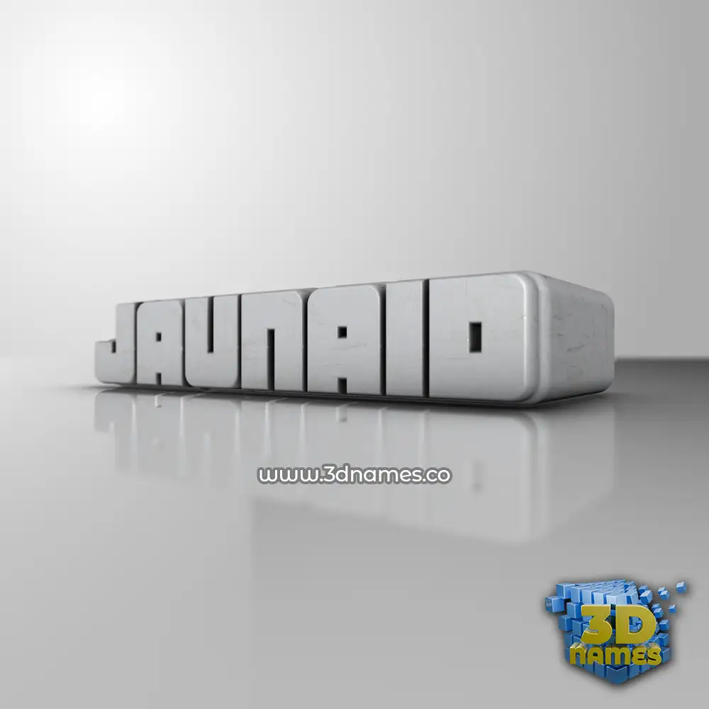 jaunaid in White Metro style - 3D name wallpaper
