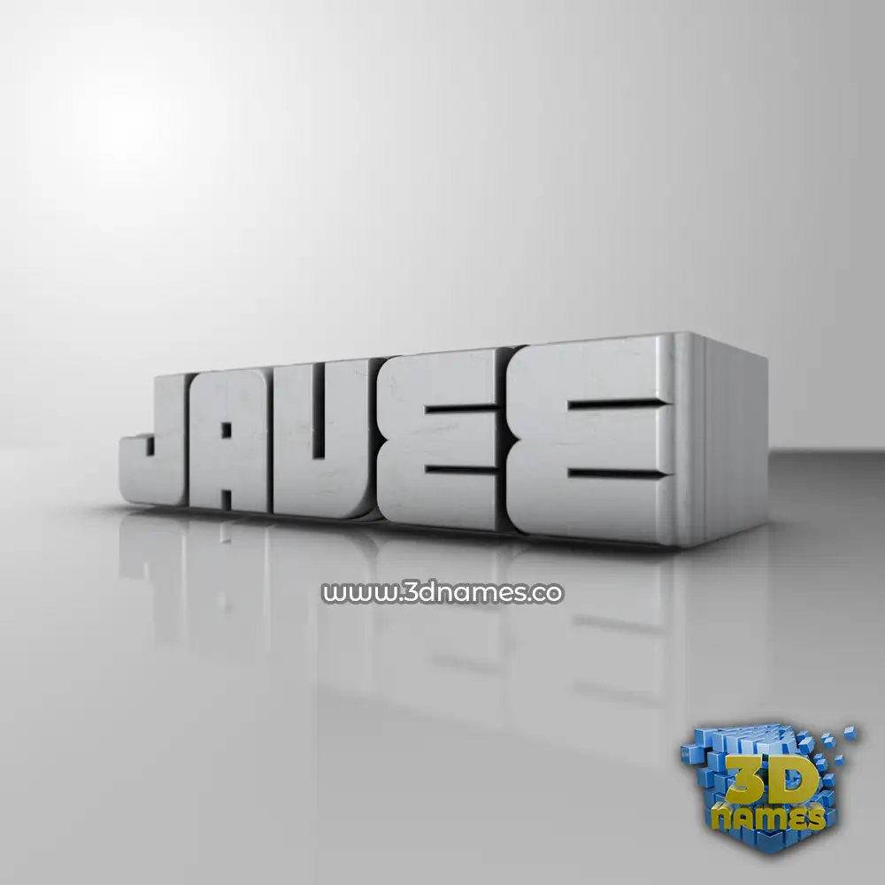 javee in White Metro style - 3D name wallpaper