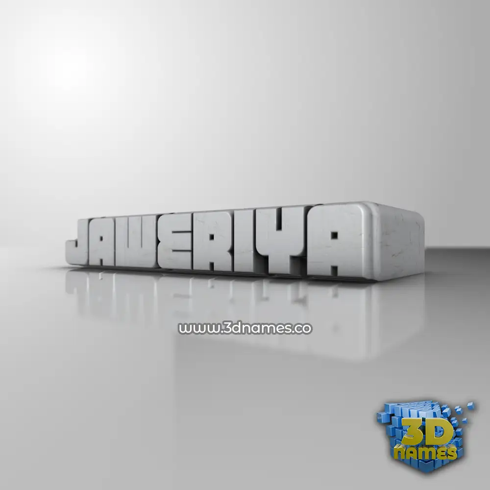 jaweriya in White Metro style - 3D name wallpaper