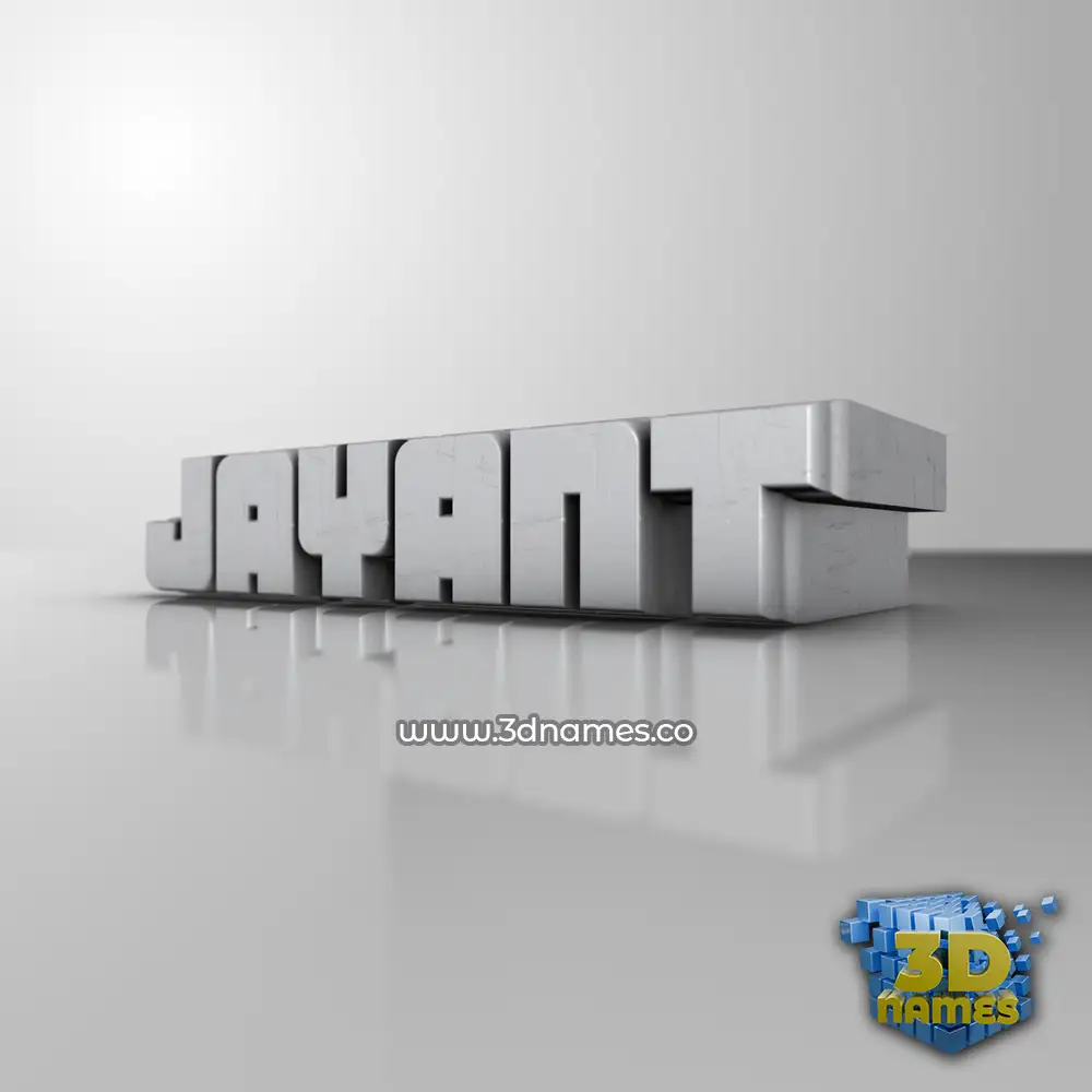 jayant in White Metro style - 3D name wallpaper