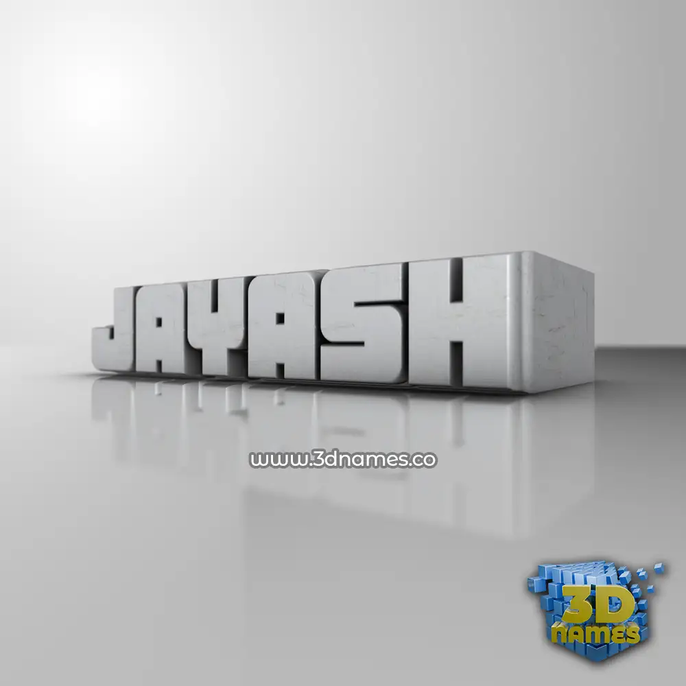 jayash in White Metro style - 3D name wallpaper