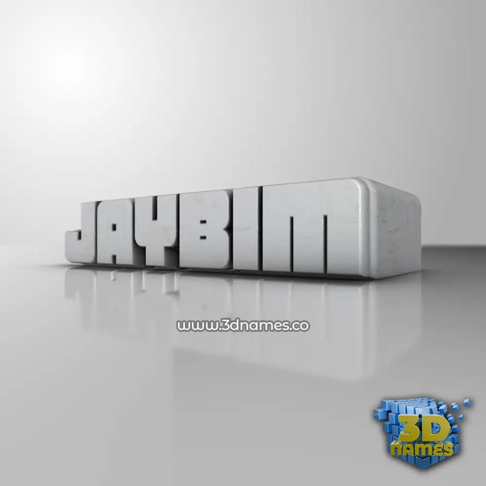 jaybim in White Metro style - 3D name wallpaper