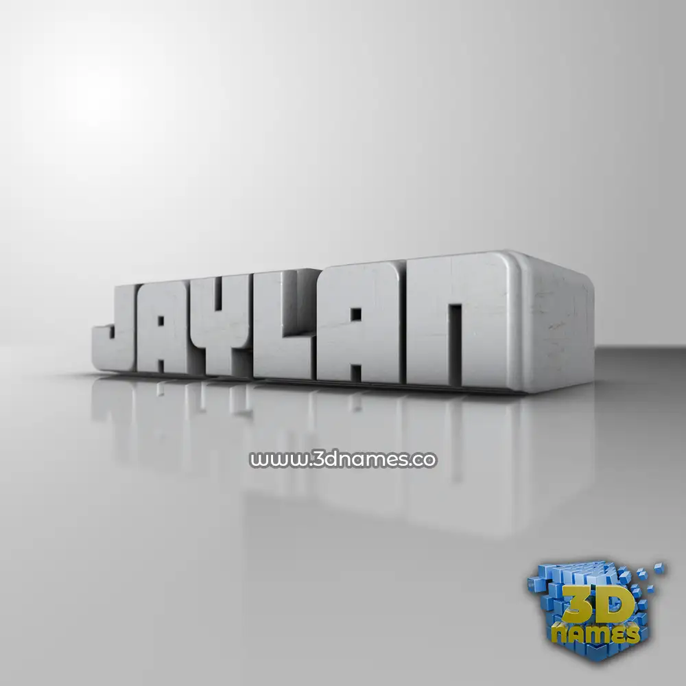 jaylan in White Metro style - 3D name wallpaper
