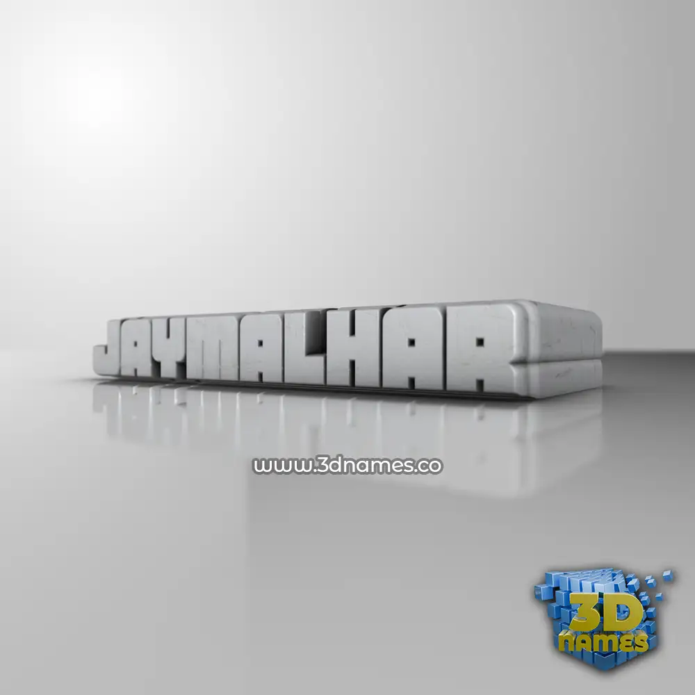 jaymalhar in White Metro style - 3D name wallpaper