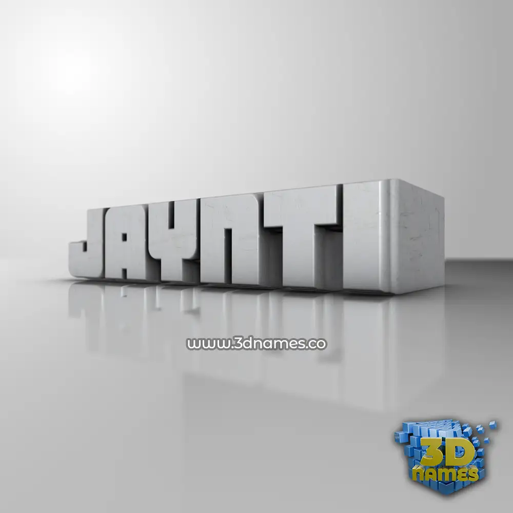 jaynti in White Metro style - 3D name wallpaper