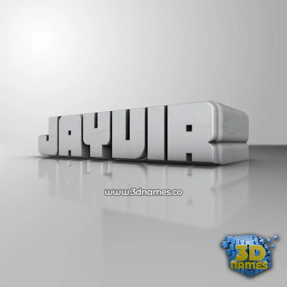 jayvir in White Metro style - 3D name wallpaper