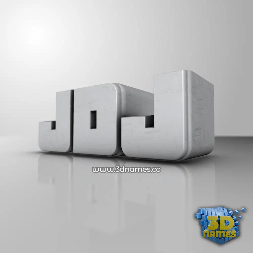 jdj in White Metro style - 3D name wallpaper