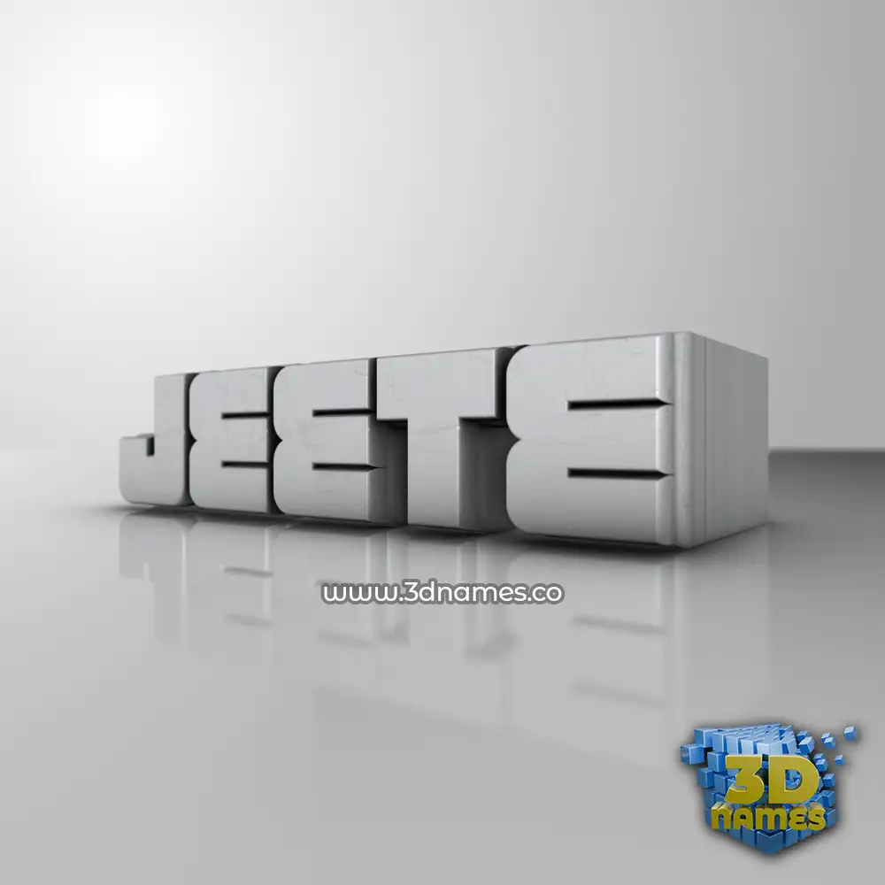 jeete in White Metro style - 3D name wallpaper