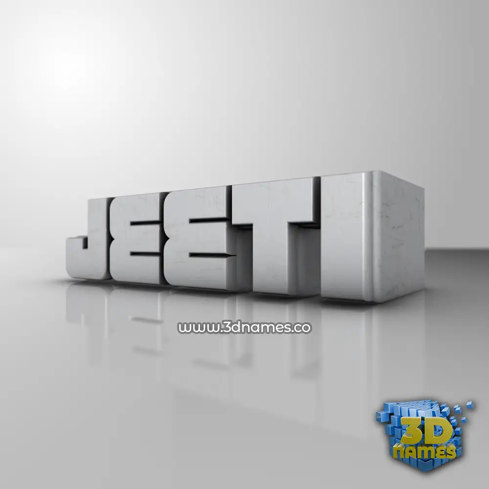 jeeti in White Metro style - 3D name wallpaper