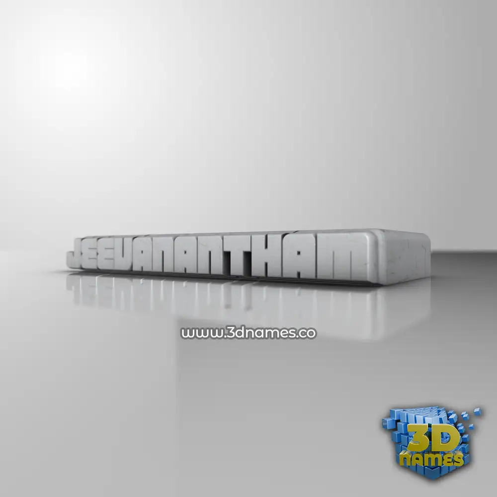 jeevanantham in White Metro style - 3D name wallpaper