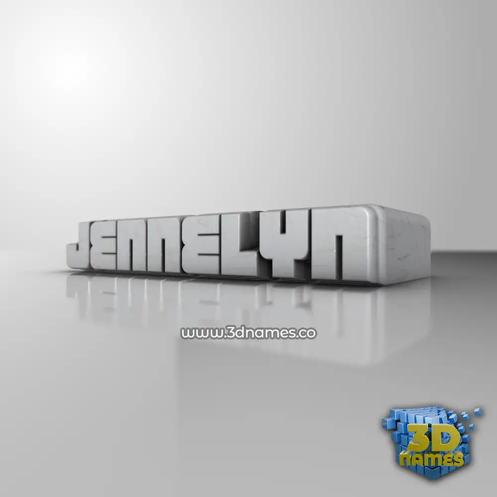 jennelyn in White Metro style - 3D name wallpaper