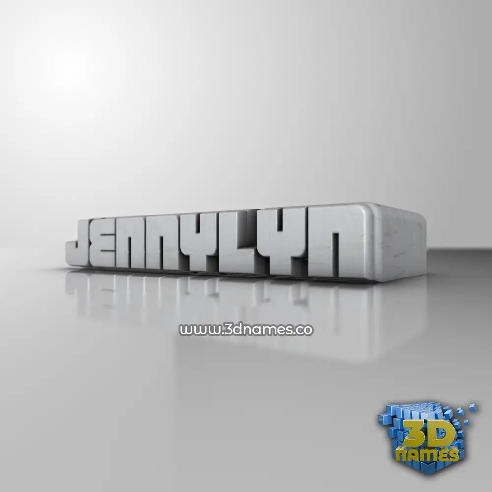 jennylyn in White Metro style - 3D name wallpaper