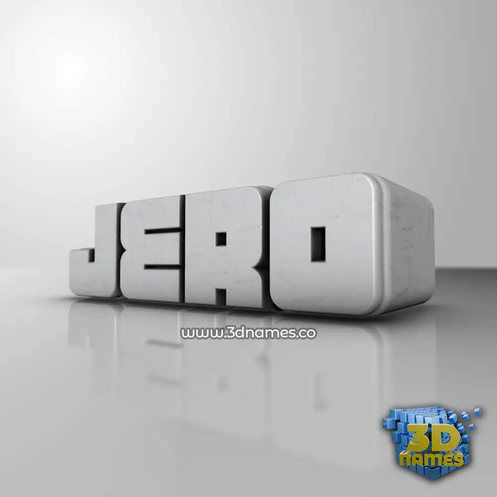 jero in White Metro style - 3D name wallpaper