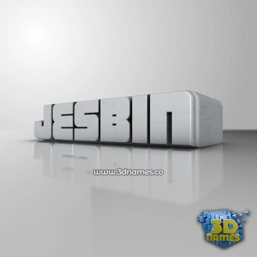 jesbin in White Metro style - 3D name wallpaper